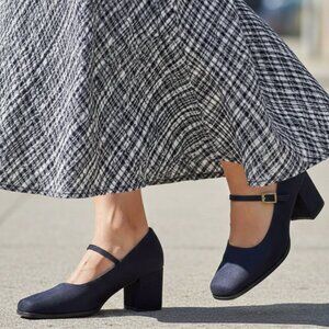KENNETH COLE heels low flat navy blue low heel ballet flat - 8